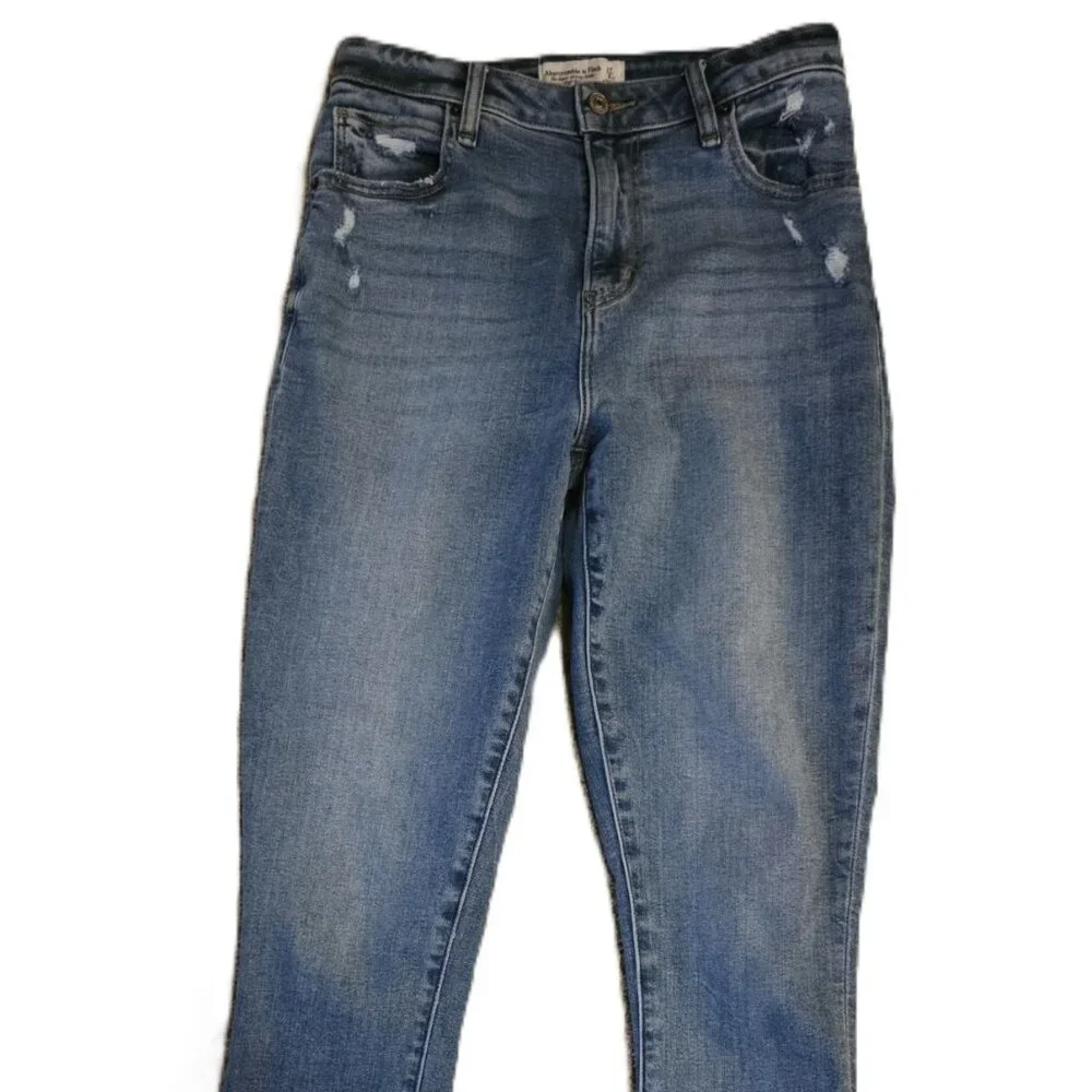 ABERCROMBIE & FITCH Women's 27/4 Super Skinny Ankle High Rise Curve Love - Picture 4 of 5